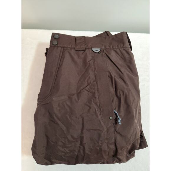 Columbia Omni-Tech Ski Pants Womens Medium Brown Snow Winter Insulated Salopette - Picture 1 of 12